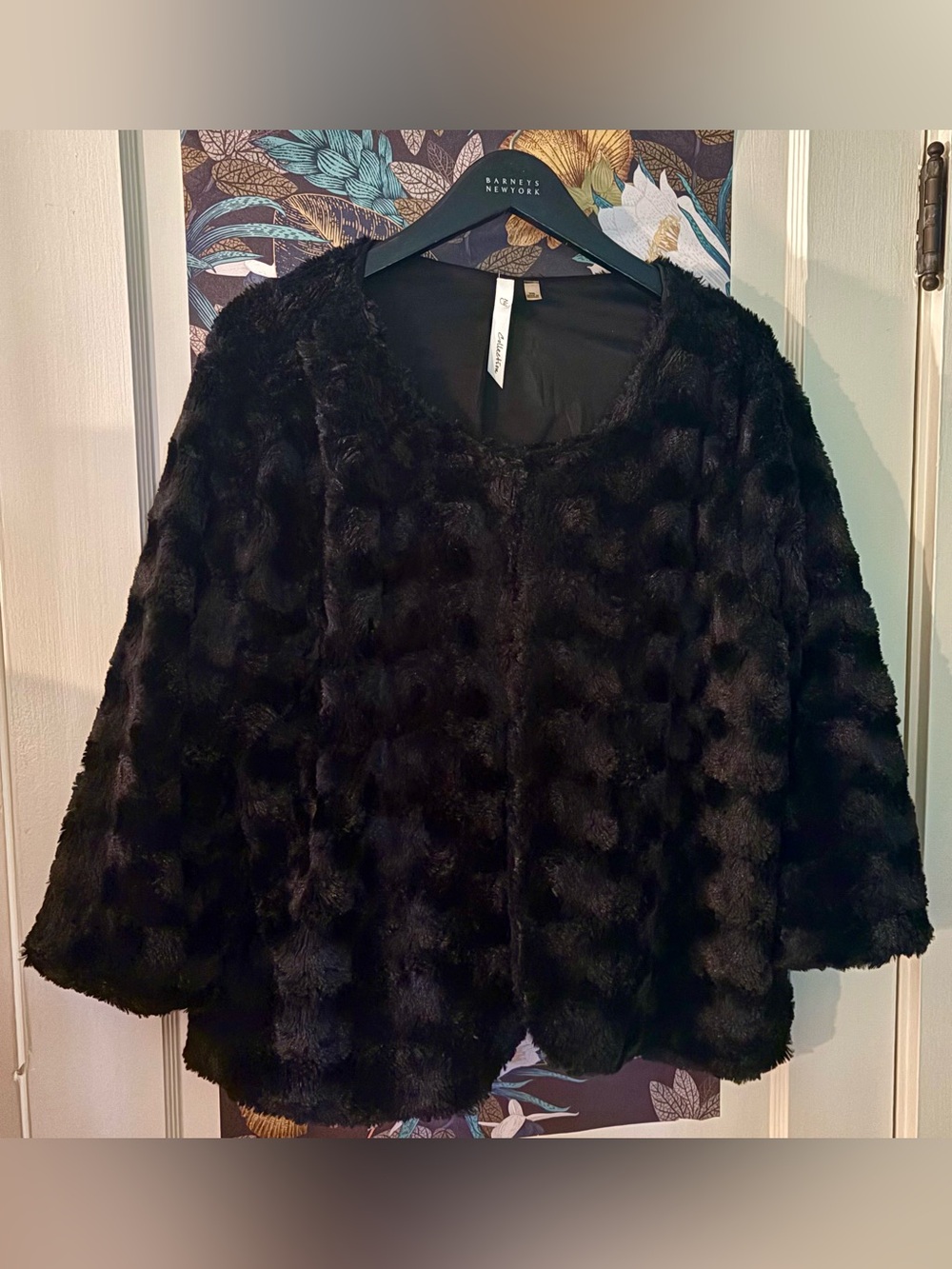 Collection Black Faux Fur Coat XXL